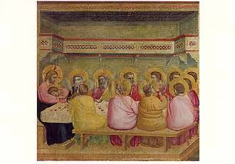 Giotto di Bondone von Das letzte Abendmahl Kunstpostkarte