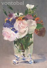Blumen in einer Kristallvase