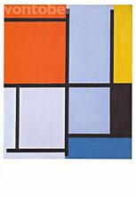 Tableau 3, mit Orange-Rot, Gelb, Schwarz, Blau und Grau