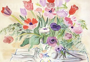 Anemonen und Tulpen